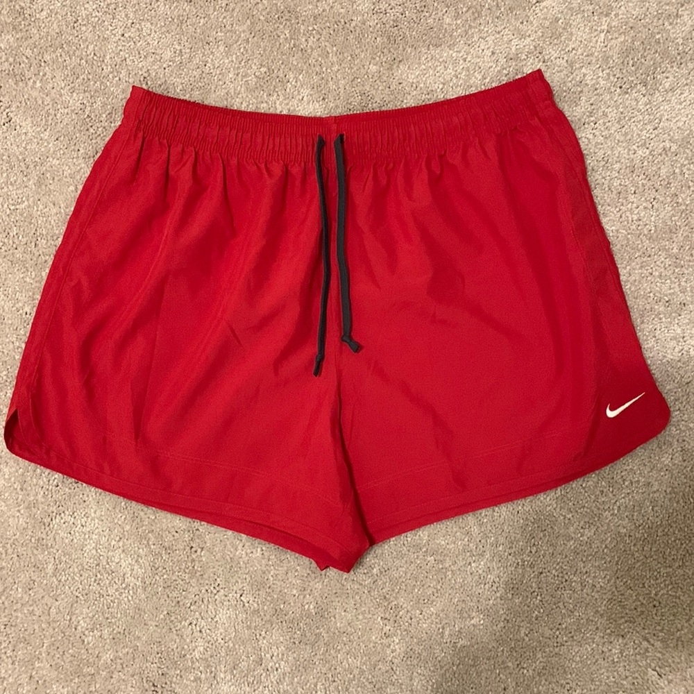 Red Dri-fit Nike Shorts with Draw String